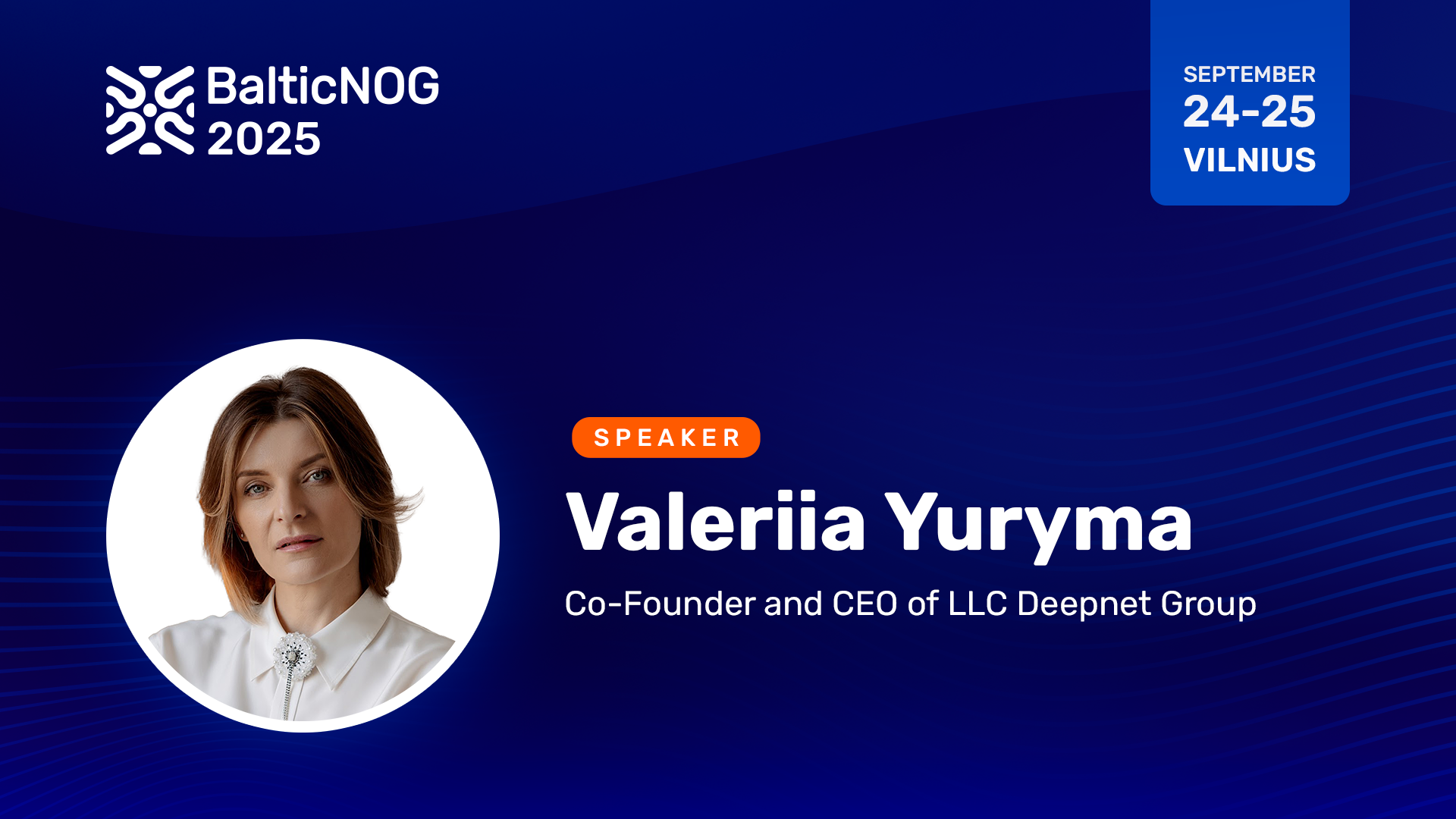 Speaker Valeriia Yuryma